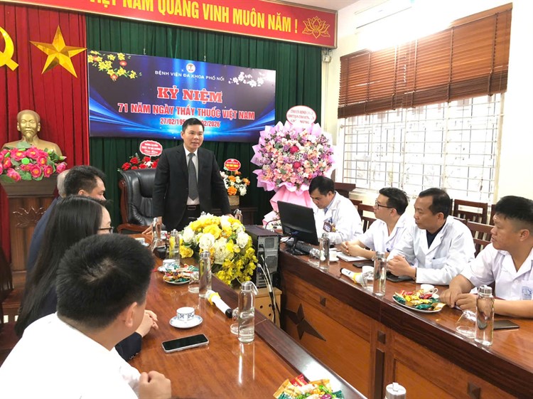 BỆNH VIỆN ĐA KHOA PHỐ NỐI VINH DỰ ĐÓN TIẾP ĐOÀN CÔNG TÁC CỦA TỈNH NHÂN KỶ NIỆM 71 NĂM NGÀY THẦY THUỐC VIỆT NAM (27/02/1955 – 27/02/2026) 